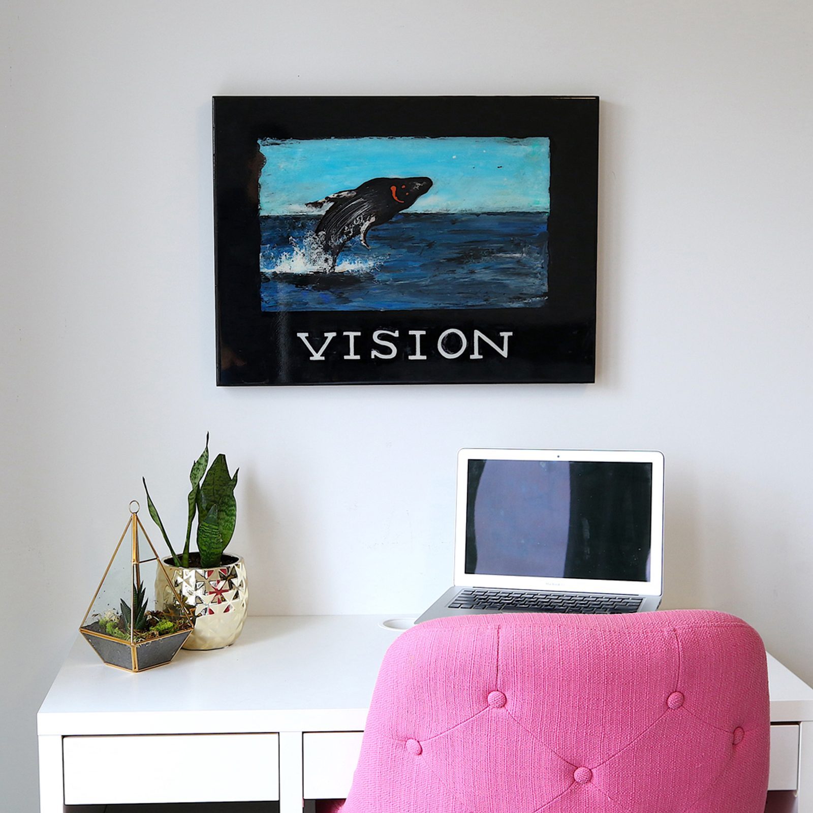 Pink Chair Vision Whale